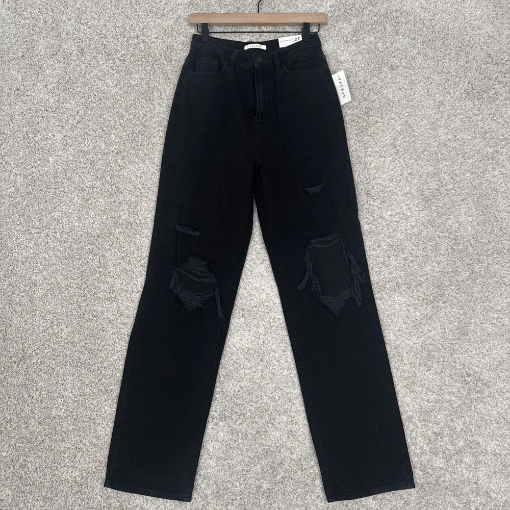 PacSun Distressed 90s Boyfriend Jeans - High Rise Relaxed Leg - Size 27